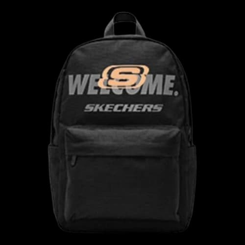 Skechers Scolor Logo Printed Backpack 'Black Gold Grey'