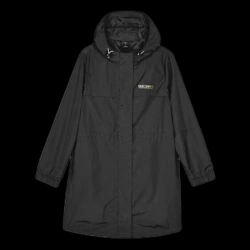 Skechers CNY Series Casual Long Jacket 'Black Red' (Women's)