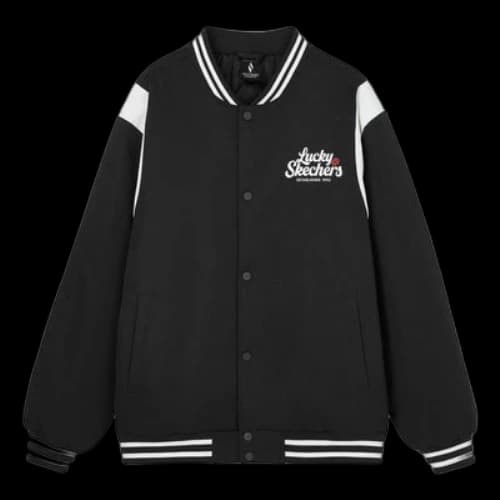 Skechers Quilted Jacket 'Black White'