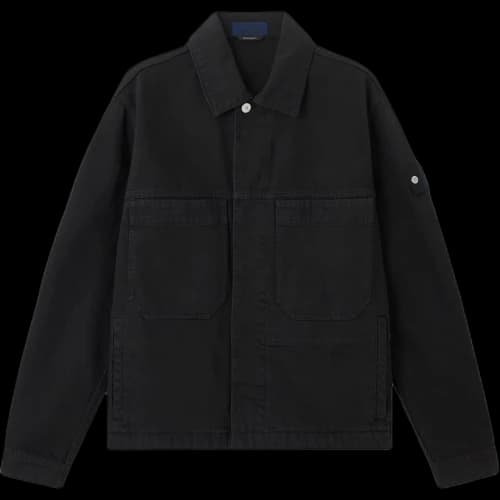 Stone Island Garment Dyed Denim Biker Jacket