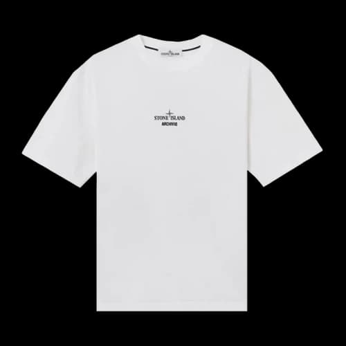 Stone Island Organic Cotton Archivio Print Tee 'White'