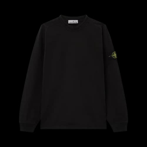 Stone Island Organic Cotton Fleece Sweatshirt 'Black'