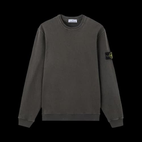 Stone Island Malfile Fleece Old Effect Sweatshirt 'Charcoal'