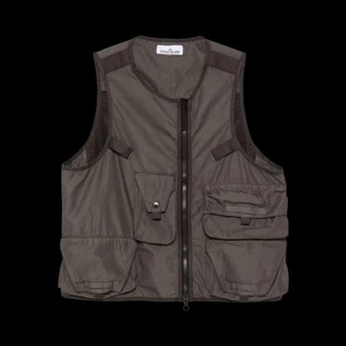Stone Island Pocket Zip Ripstop Vest 'Charcoal'