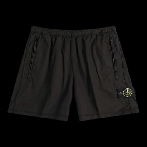 Stone Island Loose Fit Wide Leg Shorts 'Black'