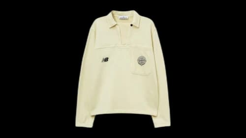 Stone Island x New Balance Long Sleeved Polo Shirt Ivory