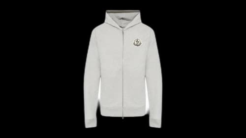 Moncler Zip Up Cardigan Gray