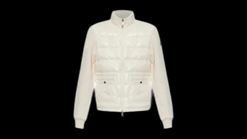 Moncler Women's Zip Up Cardigan White