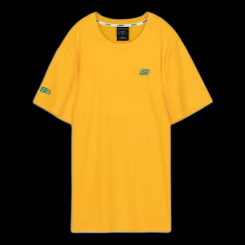 Skechers Alphabet Printing Knit Short Sleeve Yellow