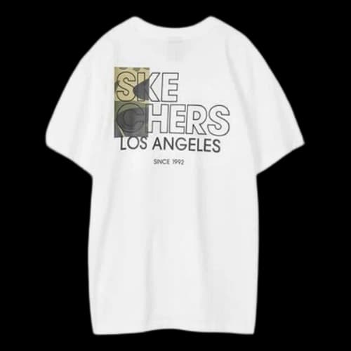 Skechers Printing S Knit Short Sleeve White