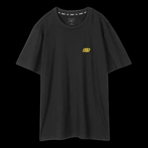 Skechers Knit Short Sleeve Sports Loose Short Sleeve Black
