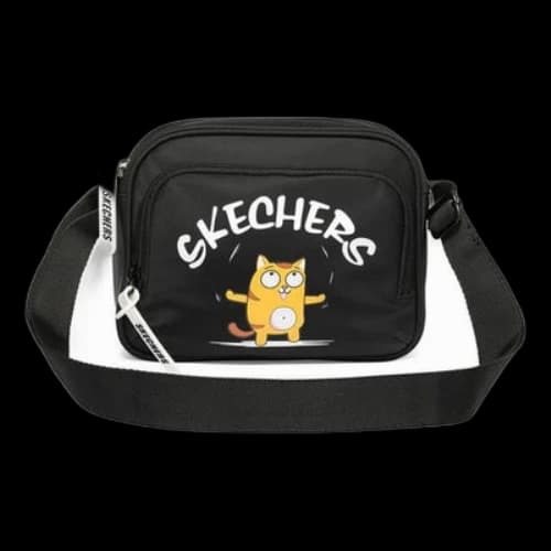 Skechers Logo Graphic Single Shoulder Bag 'Black White Yellow'