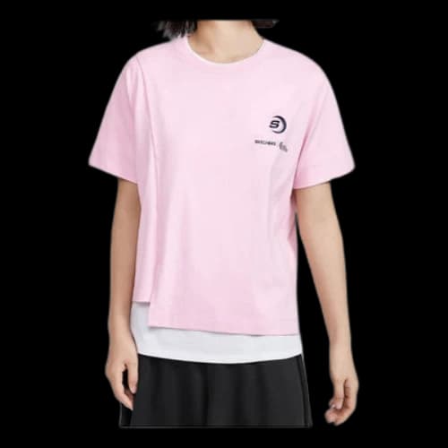 Skechers SS20 Crossover Knit Short Sleeve Pink