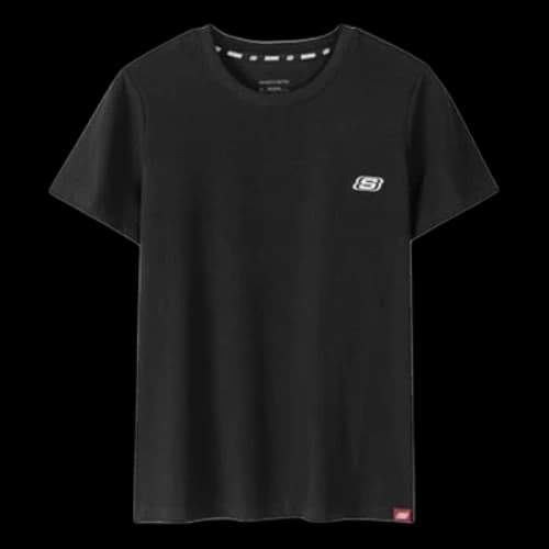 Skechers Loose Printing Casual Sports Tops Short Sleeve t Black