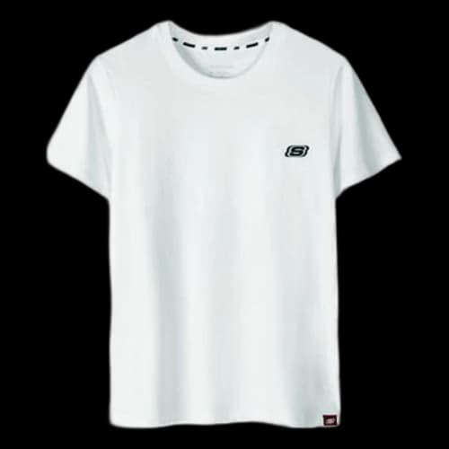 Skechers Loose Printing Casual Sports Tops Short Sleeve t White