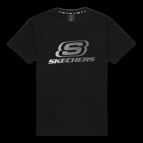Skechers logo Graphic Tee 'Black Silver'