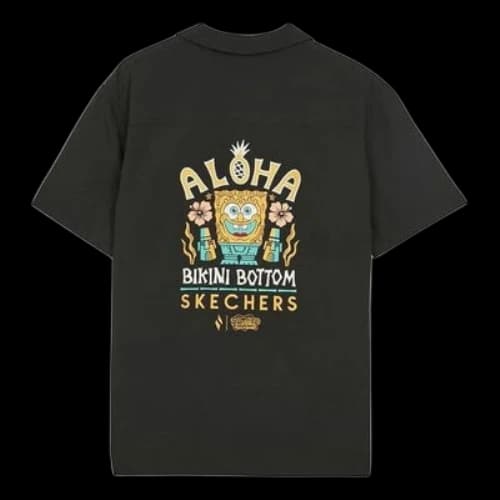Skechers x SpongeBob SquarePants Back Graphic Shirt 'Black Yellow'
