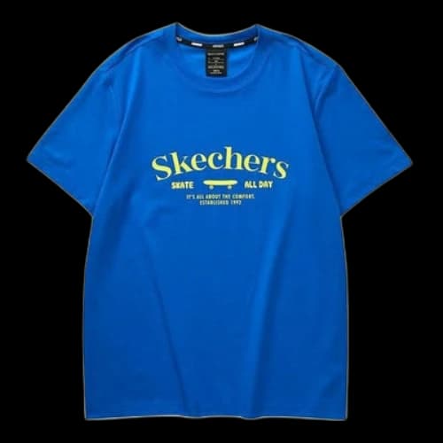 Skechers Letter Printed Tee 'Blue Yellow'