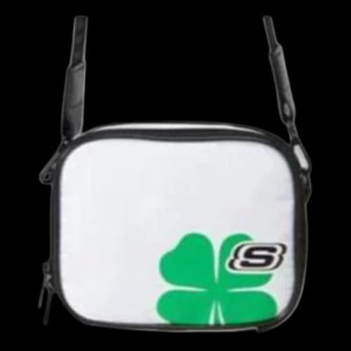 Skechers Clover Pattern Logo Single Shoulder Bag 'White Green'