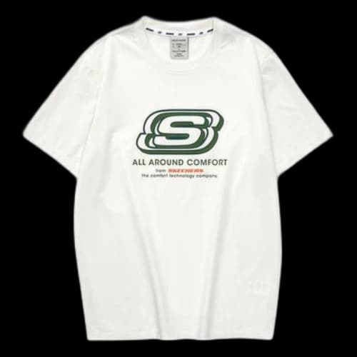 Skechers Logo T-Shirt 'White Green'