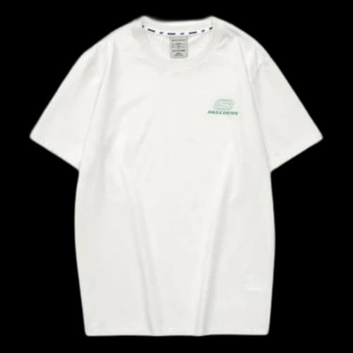 Skechers Logo Printed Tee 'White Green'