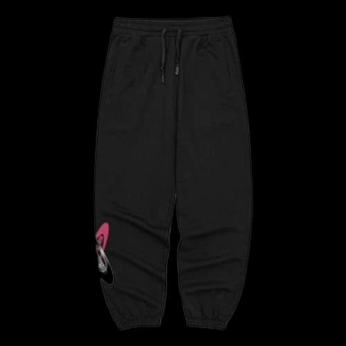 Skechers Letter Printed Mid-Waist Loose Knit Sports Pants 'Black White'