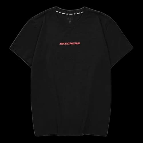 Skechers Casual Letter Printed T-Shirt 'Black Red White'