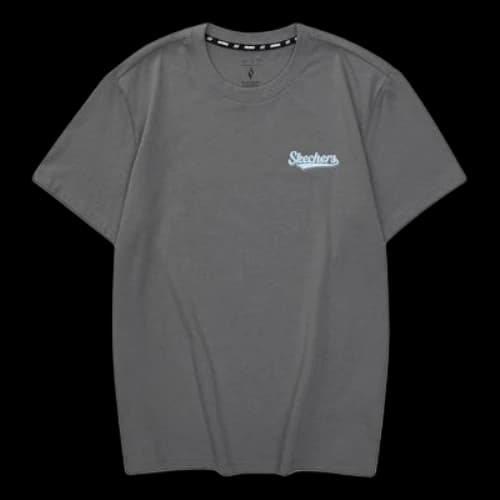 Skechers Casual Letter Printed T-Shirt 'Grey Blue'