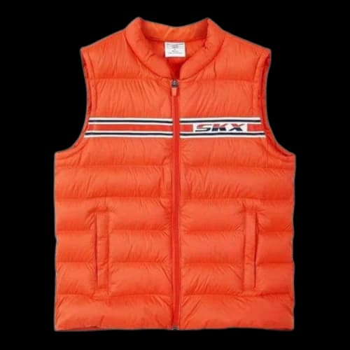 (GS) Skechers SKX Down Vest 'Orange Navy'