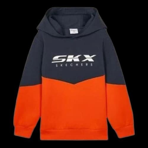 (GS) Skechers xSKX Hoodies 'Orange Navy'