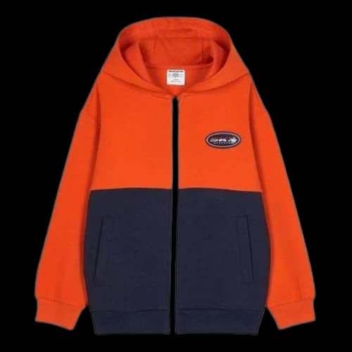 (GS) Skechers SKX Hooded Jacket 'Orange Navy'
