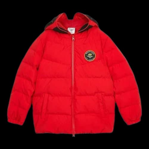 (GS) Skechers Logo Printed Down Jacket 'Red Black Blue Green'