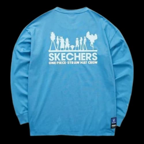 Skechers x One Piece Printed Long Sleeve T-shirt 'Blue Brown Yellow Black'