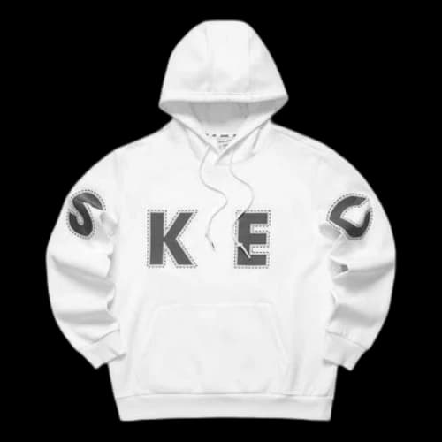 Skechers Casual Graphic Hoodie 'White Black'