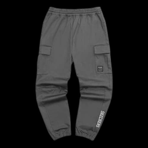 Skechers Logo Printed Workwear Straight Pant 'Grey Black Green'