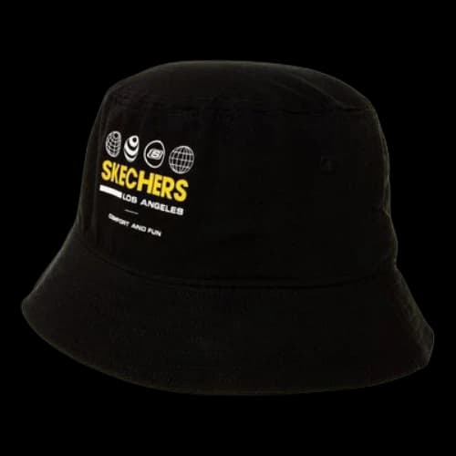 Skechers Logo Printed Fisherman Hat 'Black Yellow'