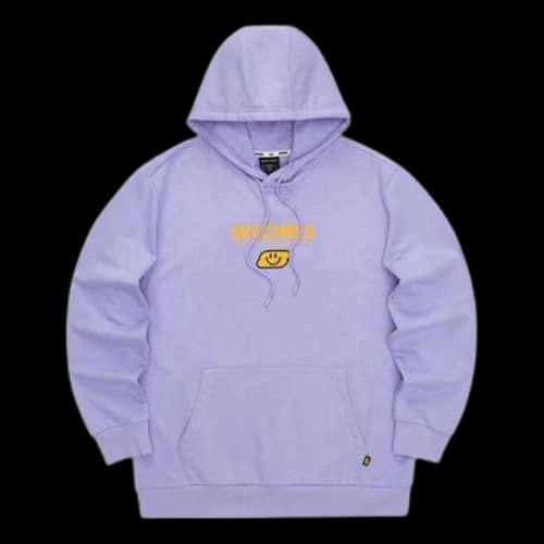 Skechers Colorful Casual Series Letter Printed Hoodie 'Purple Yellow'