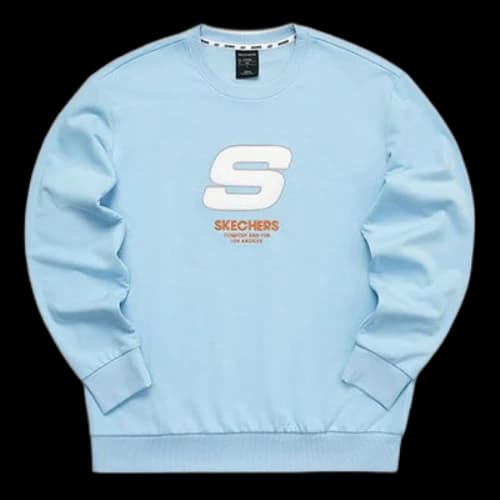 Skechers Sport Letter Crew Sweater 'Blue White'