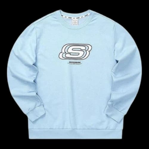 Skechers Casual Series Letter Round Neck Sweatshirt 'Blue White'