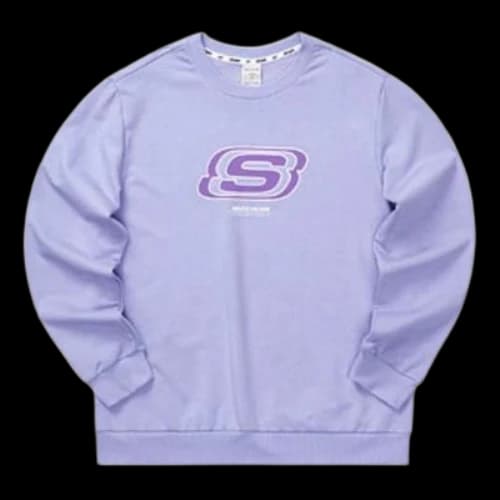 Skechers Casual Series Letter Round Neck Sweatshirt Unisex 'Purple'