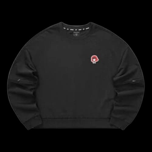 Skechers Casual Crew Sweater 'Black Red' (Women's)