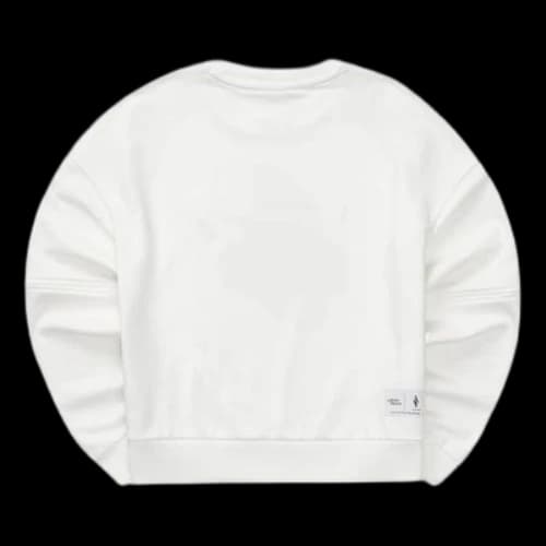 Skechers Solid Color Loose Round Neck Pullover Sweatshirt 'Whtie' (Women's)