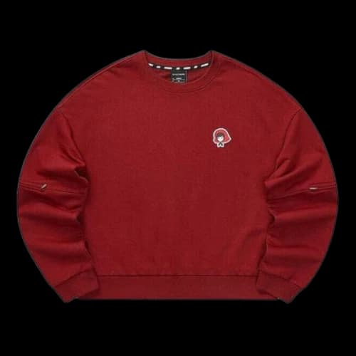 Skechers Solid Color Loose Round Neck Pullover Sweatshirt 'Burgundy' (Women's)