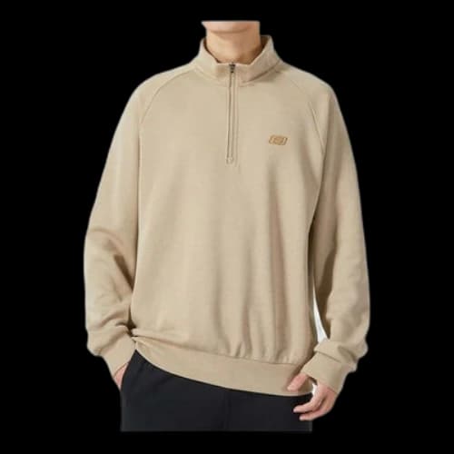 Skechers Casual Loose Fit Pullover Sweatshirt ' Tan'