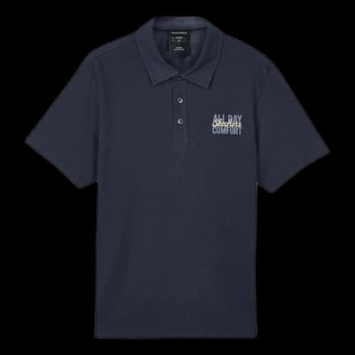 Skechers Casual Letter Polo Shirt 'Black White'