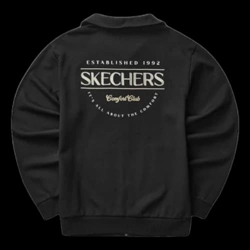 Skechers Casual Loose Fit Pullover Sweatshirt 'Black'