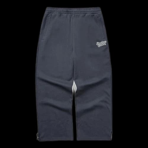Skechers Solid Color Mid-Waist Straight Knit Sports Pants 'Grey'