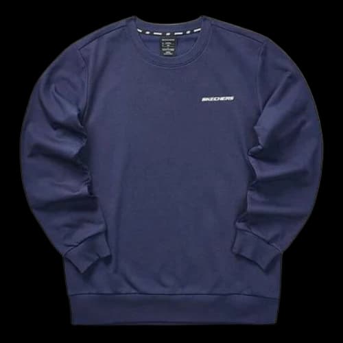 Skechers Colorful Casual Series Graphic Crew Sweatshirt 'Navy White'