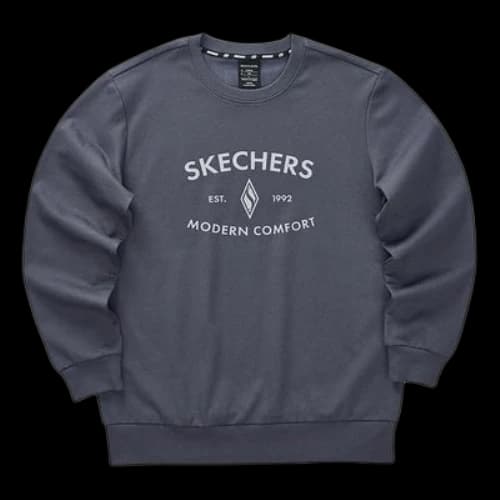 Skechers Diamond Series Letter Printed Casual Sweatshirt 'Grey White'