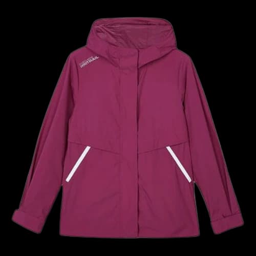 Skechers Stroll Series Logo Casual Hooded Woven Jacket 'Burgundy' (Women's)